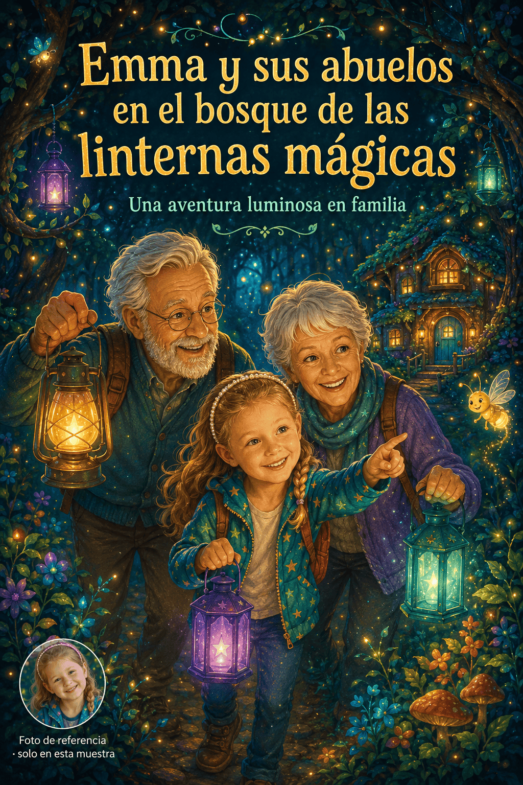 Portada de 👧👵👴 Emma con sus abuelos en el bosque de las linternas mágicas