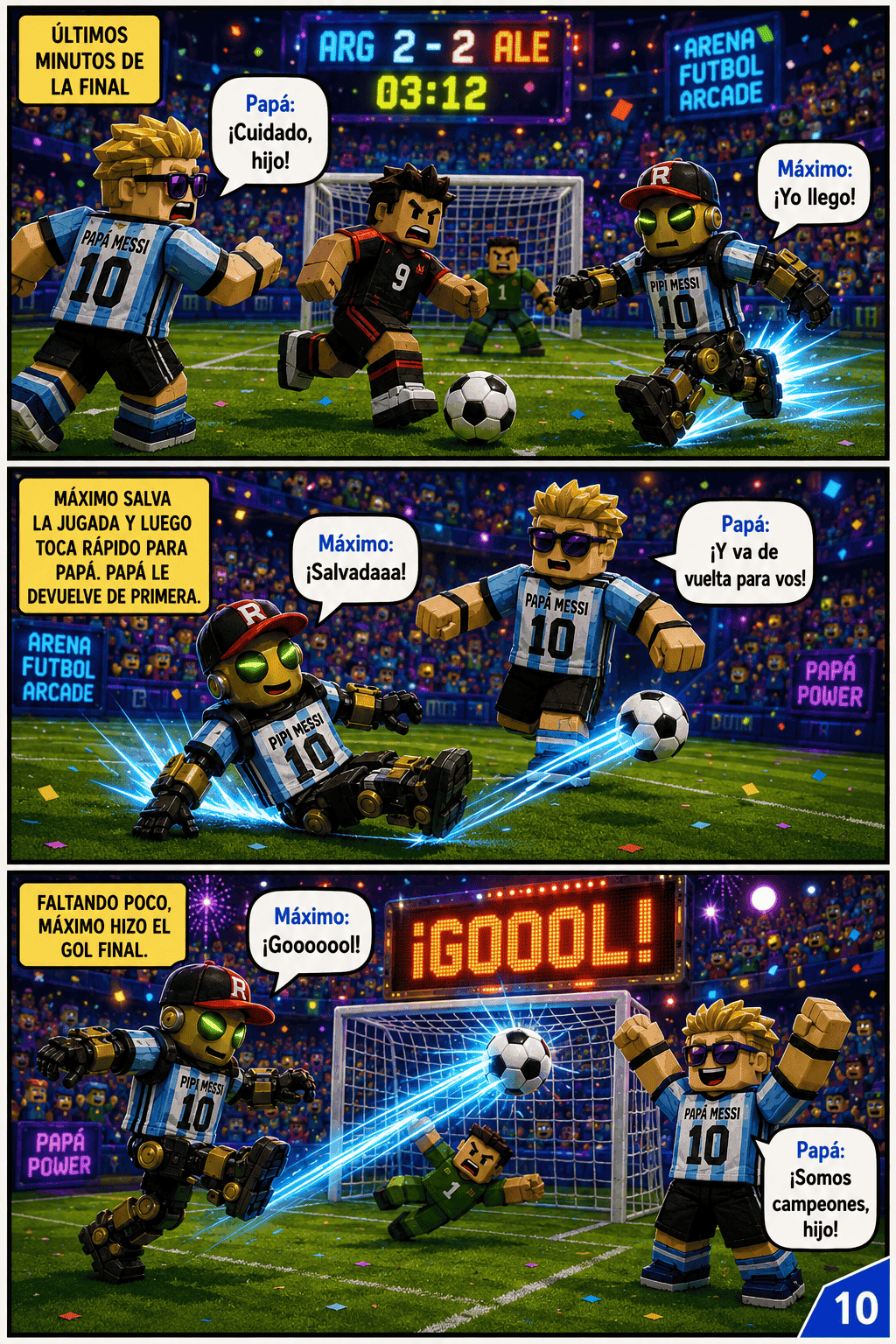 Final de campeones en una aventura de fútbol