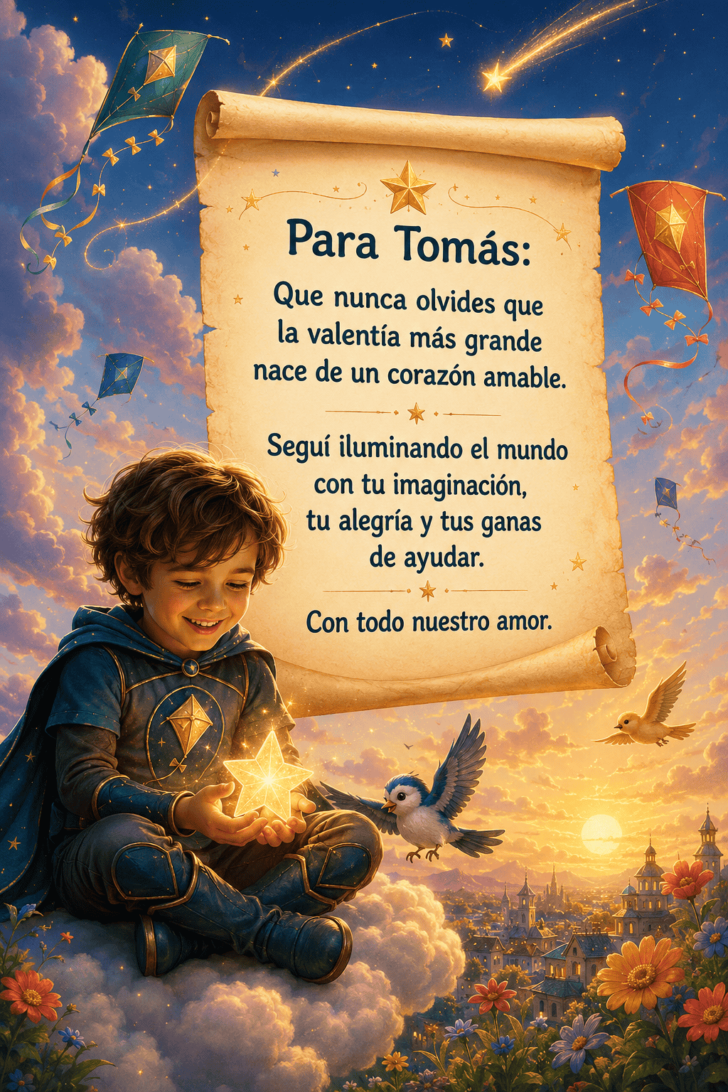 Dedicatoria de la aventura heroica de Tomás