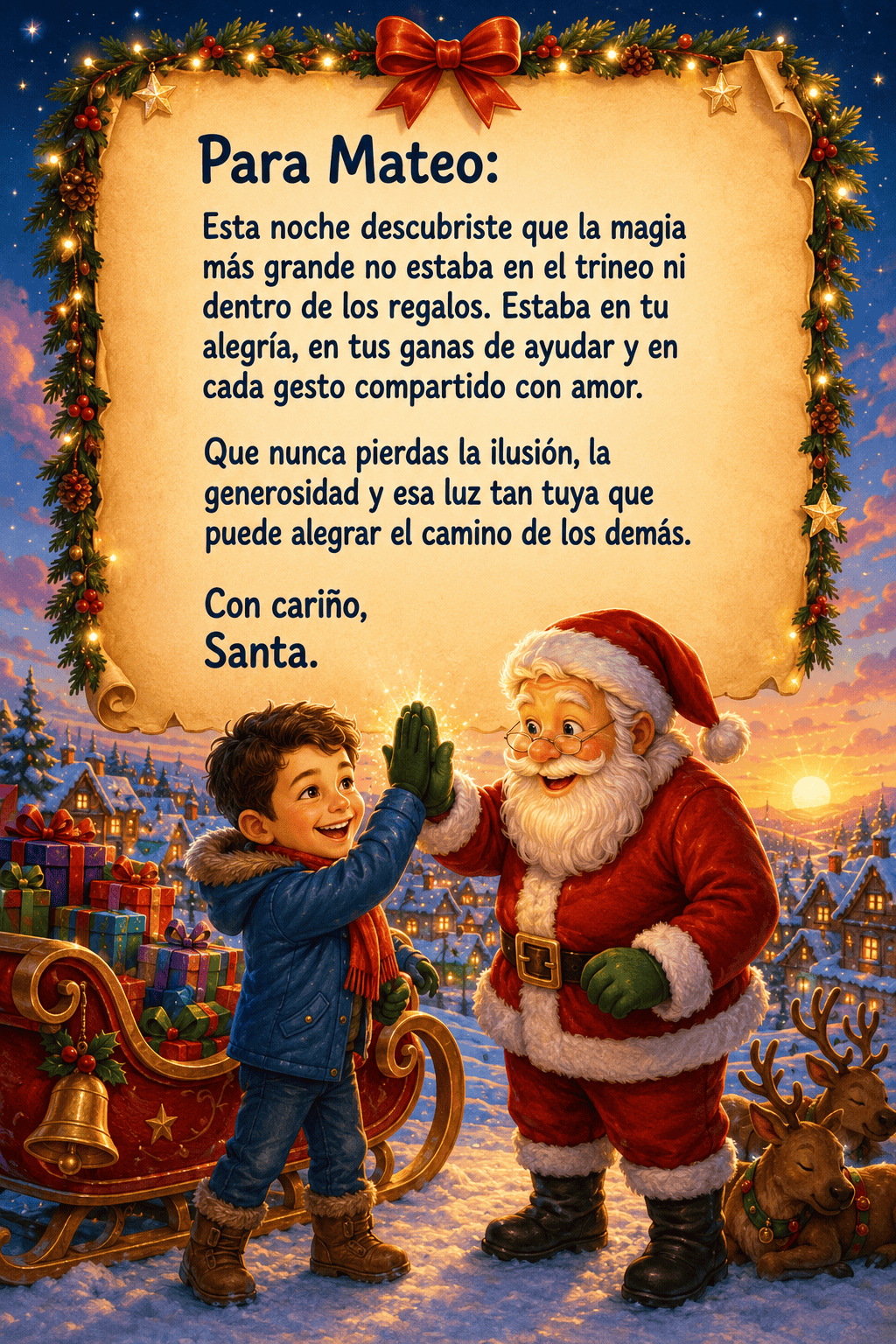 Dedicatoria de Santa para Mateo